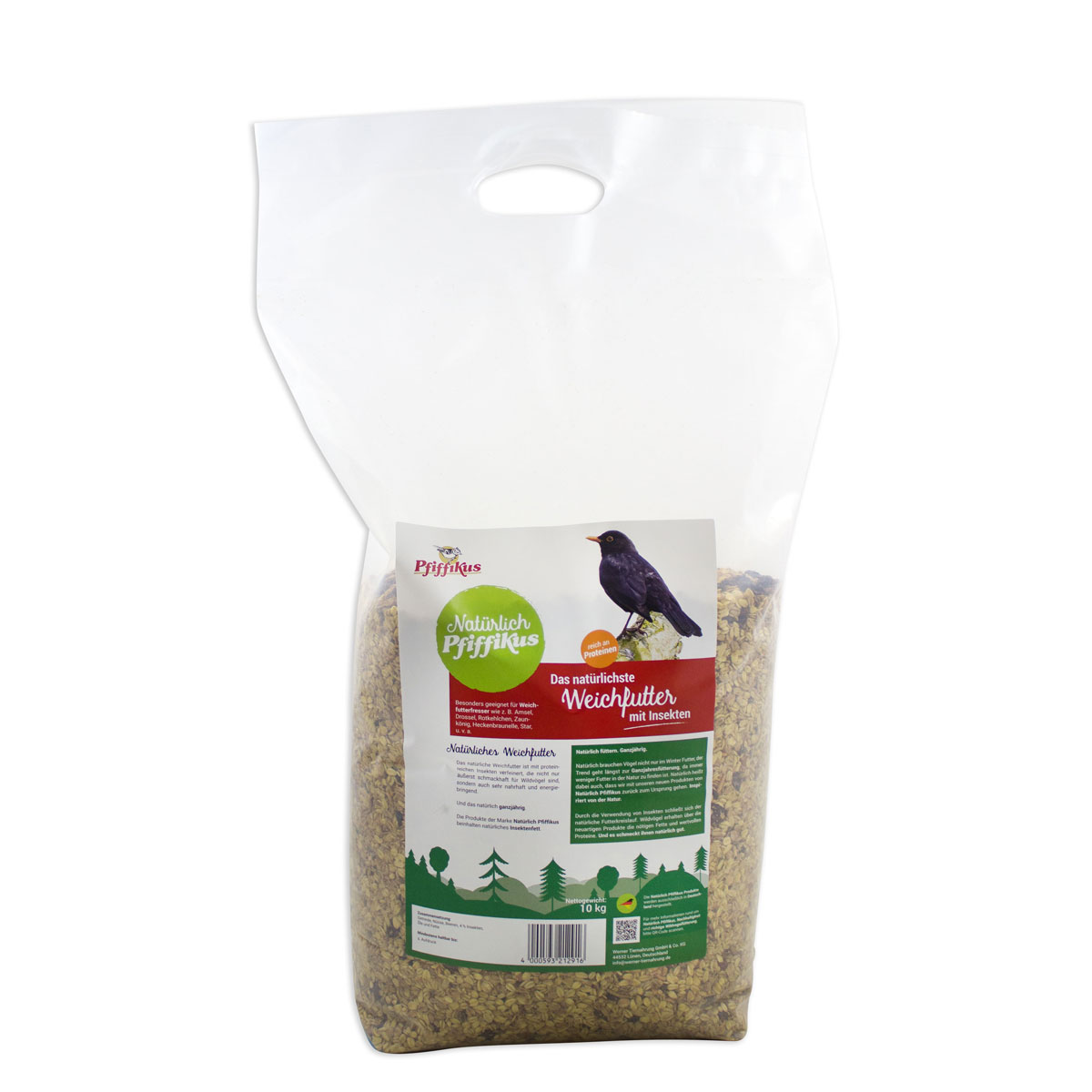 Pfiffikus  Natürlich Weichfutter 10 kg mit Insekten