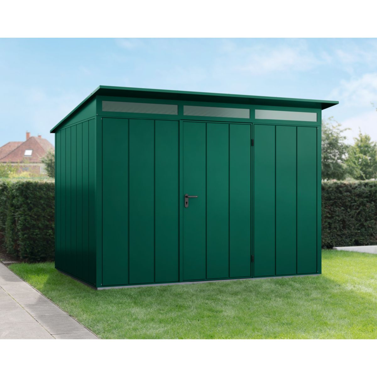 EcoStar  Gerätehaus Elegant-PTyp 3RAL6005 1 flg