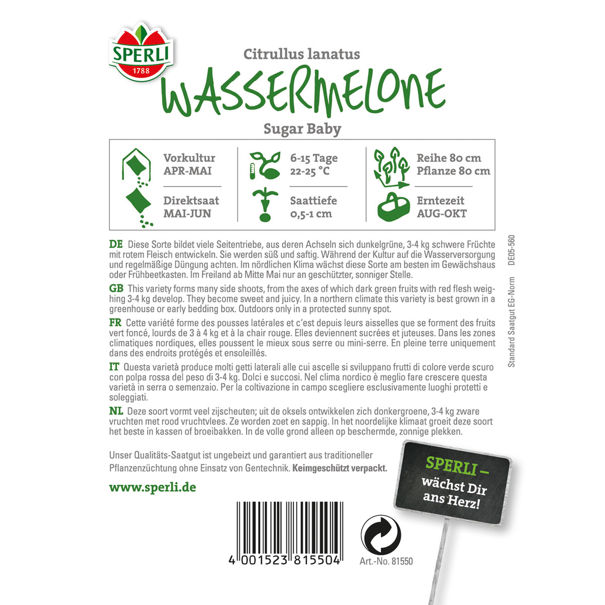 Sperli Wassermelonen Sugar Baby Bild 2