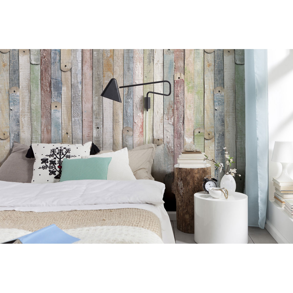 Komar  Papier Fototapete Vintage Wood 184x254 cm Bild 1