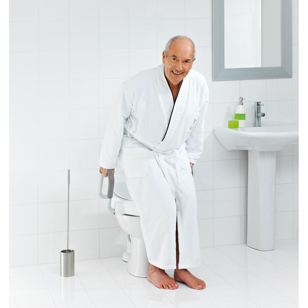 Ridder  WC-Erhöhung 10 cm mit Griffen und Deckel weiß Bild 4