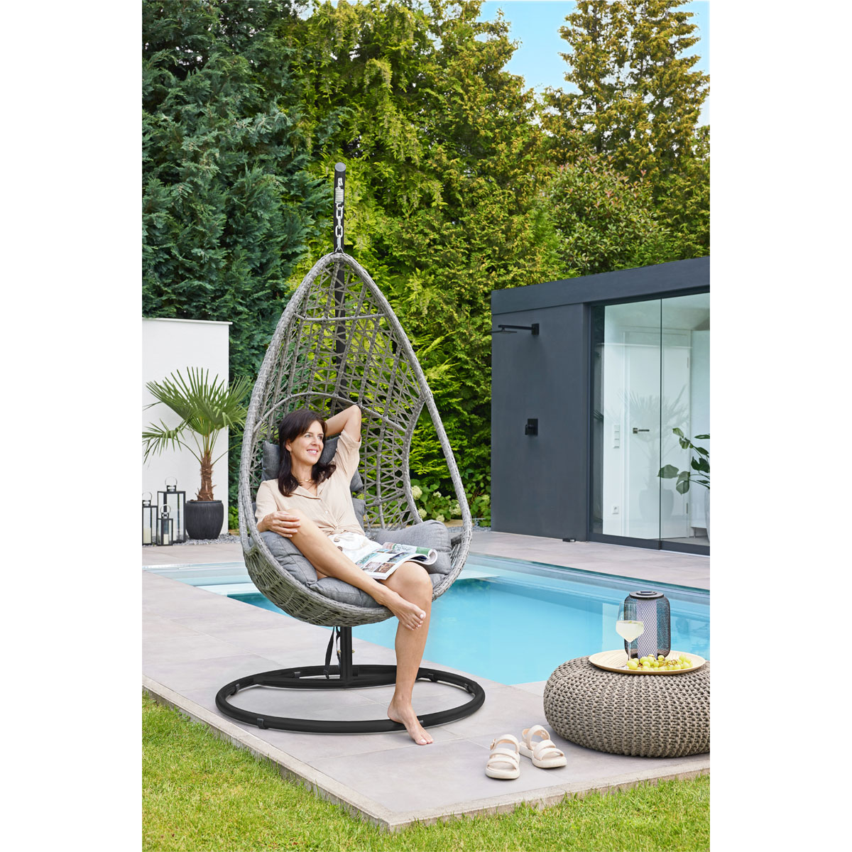 Haveson Hängesessel Aurela Stahlgestell Bild 4