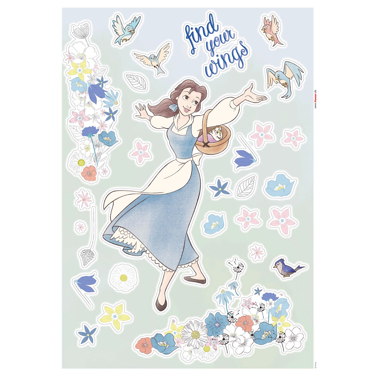 Komar  Wandtattoo Belle find your Wings 50x70 cm Bild 2