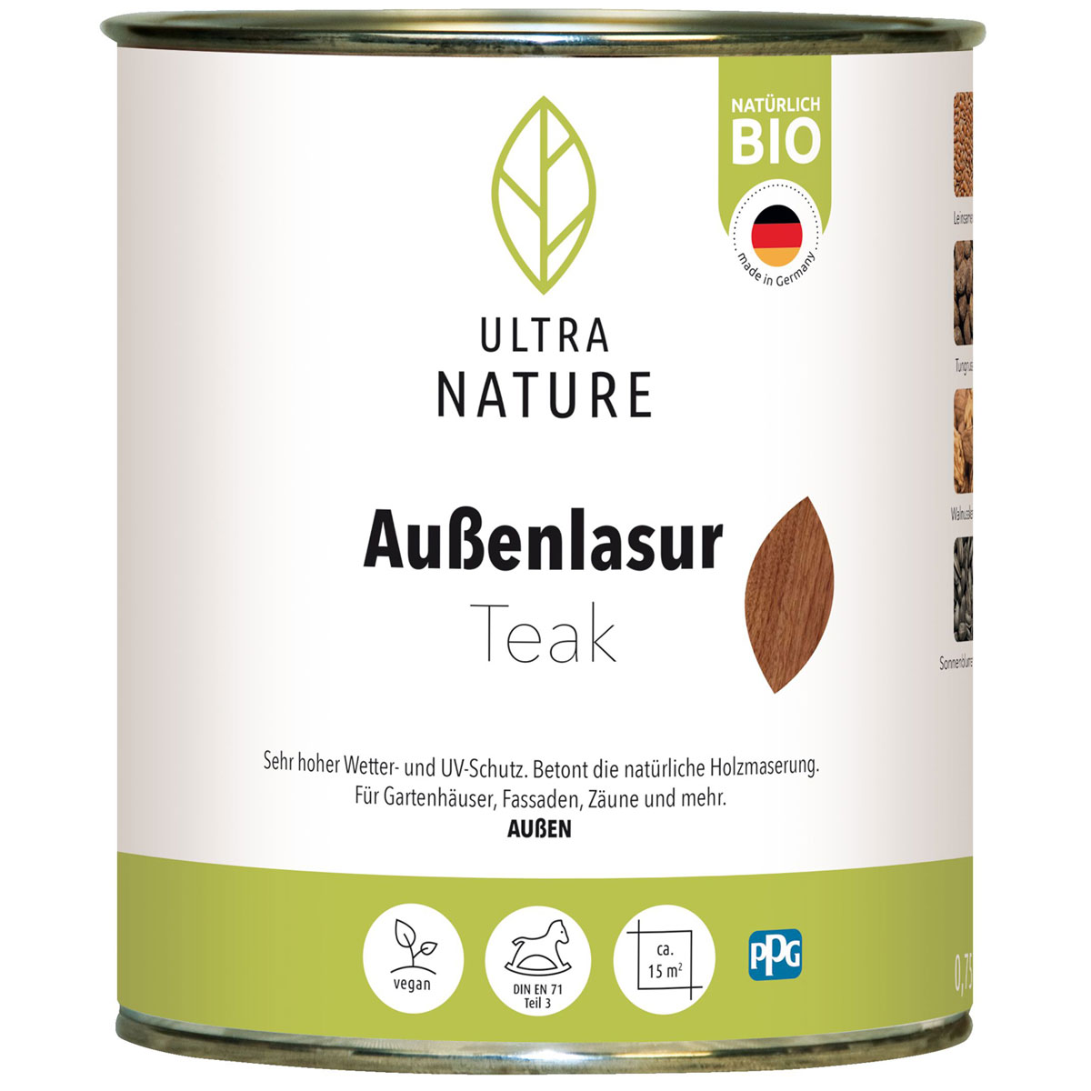 Ultra Nature Außenlasur Teak 0,75 L