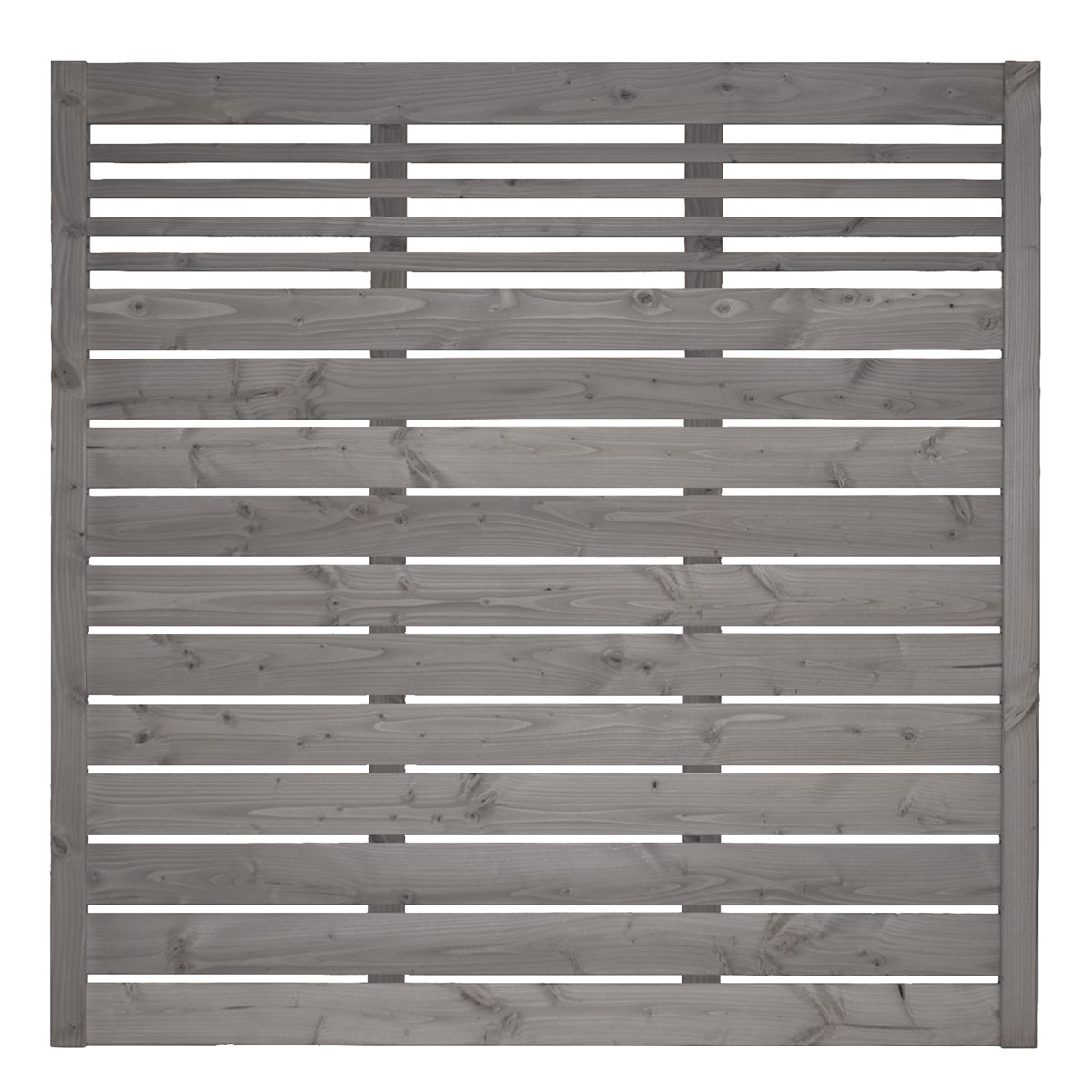 Zaunserie Aalborg Grundelement 180 x 180 cm Fichte basaltgrau lasiert
