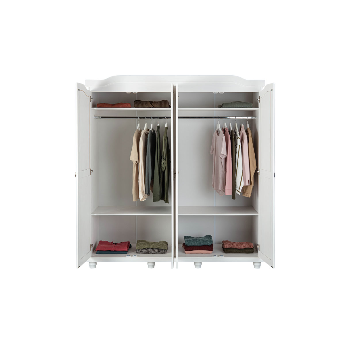 Inter Link Kleiderschrank „Isny“, 4-Türen, Kiefer, weiß Bild 5