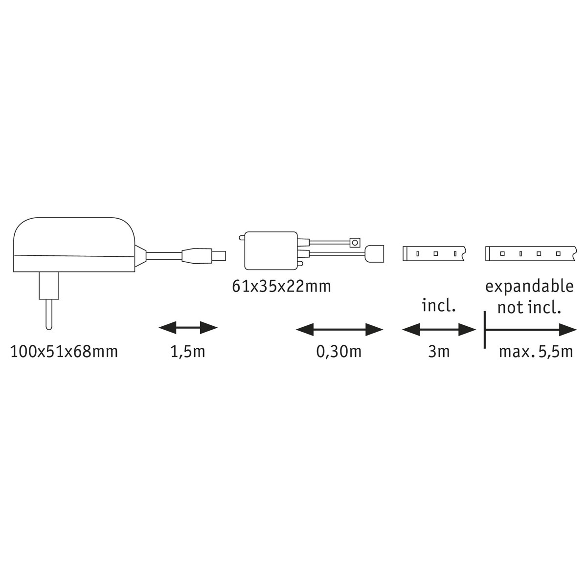 Paulmann  Basisset MaxLED 250 20 Watt 3 m unbeschichtet inkl Farbwechselfunktion Bild 10