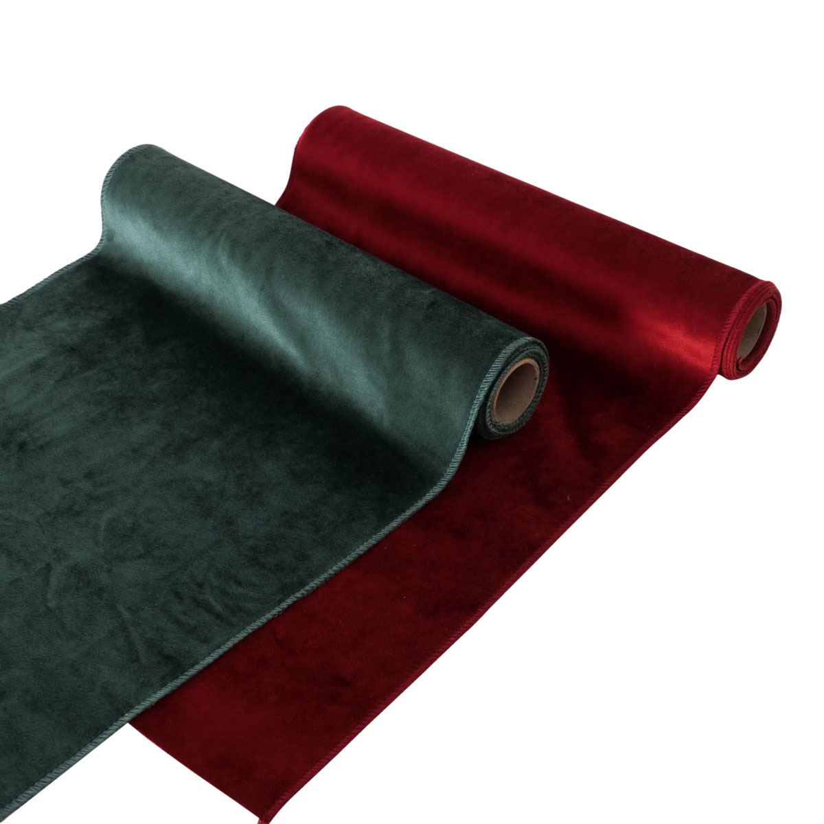 Dekostoff Velvet Rechteck 200 x 35 x 200 cm grün rot Textil Bild 2