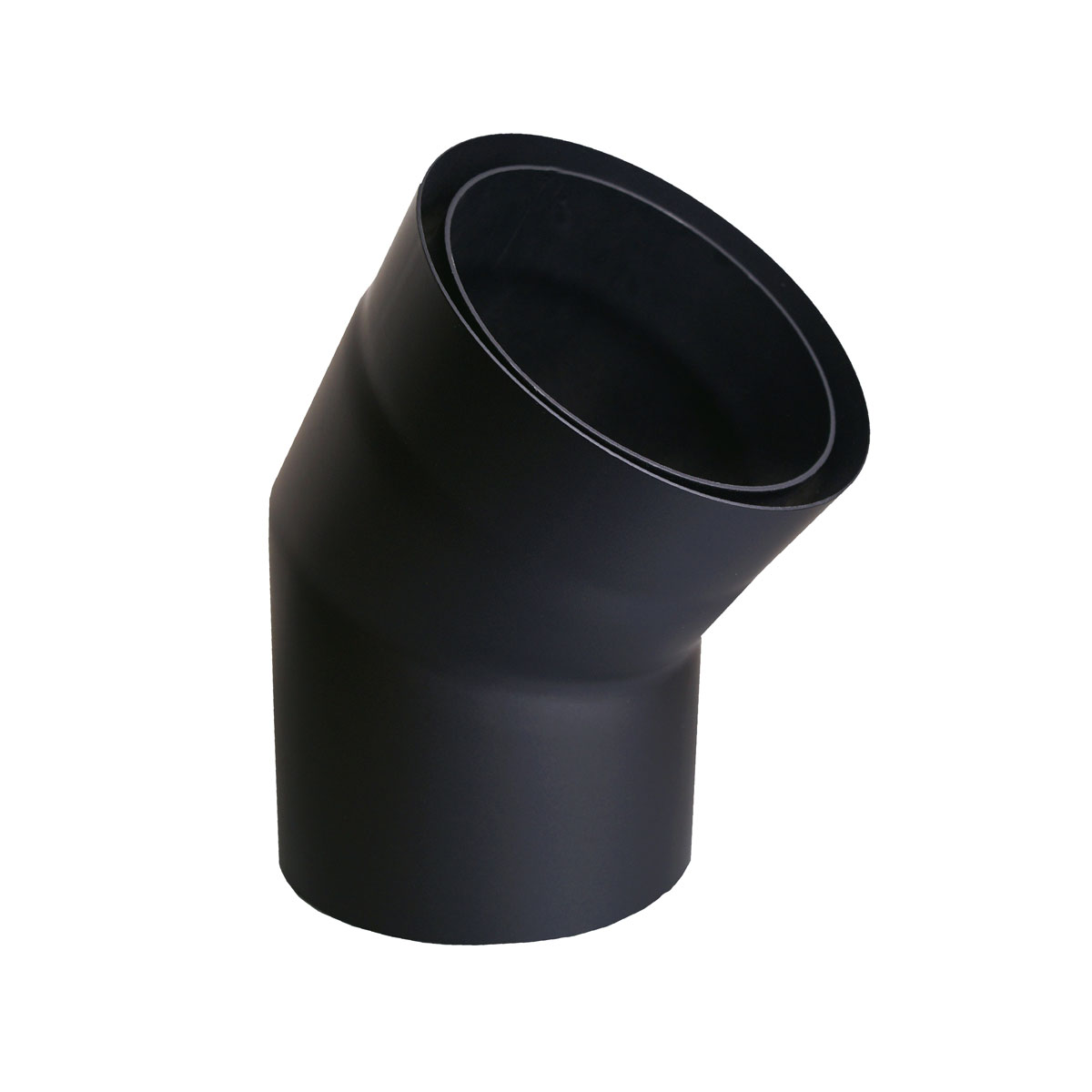 FIREFIX  Doppelwandiger Rohrbogen 150 mm schwarz 45 Grad Bild 2