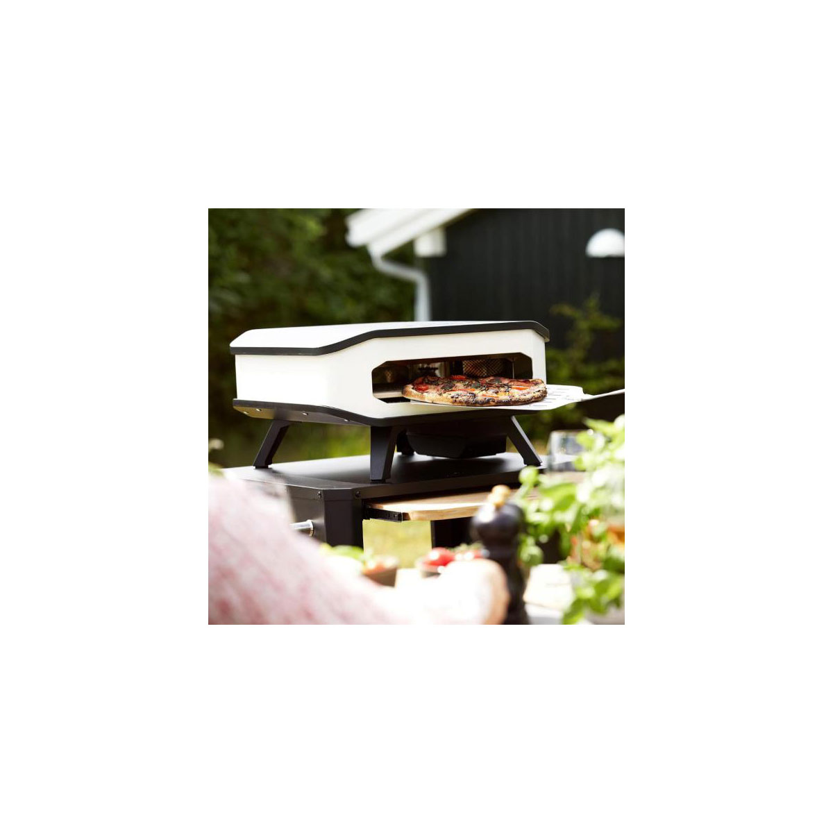 COZZE  17" Pizzaofen Elektro 230V mit Hitzeschild und Pizzastein 2200W Bild 6