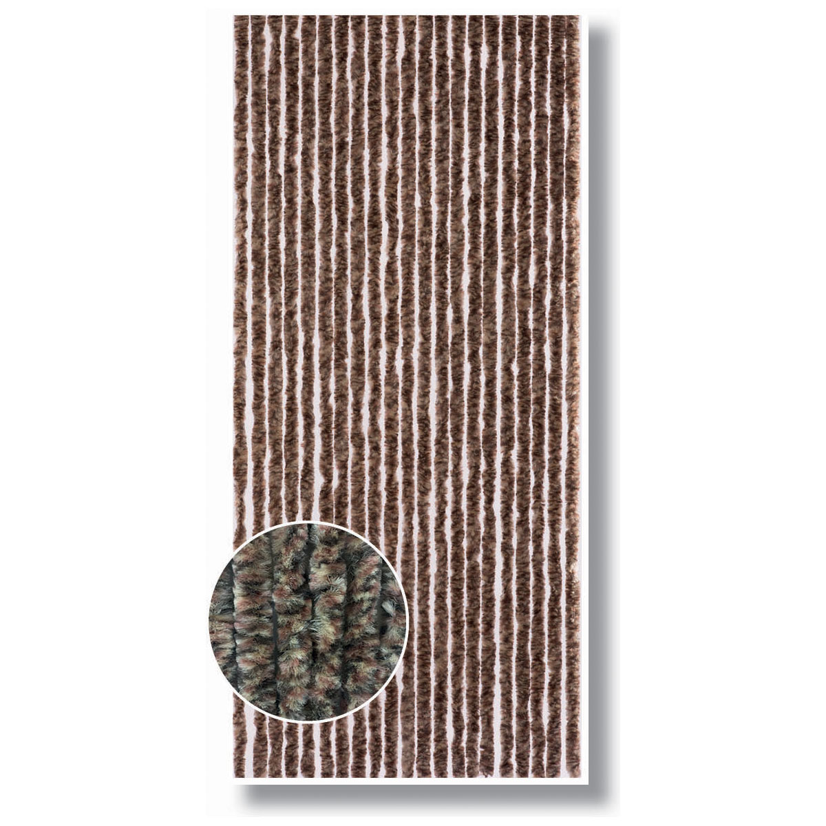 Deko-Vorhang Flauschi braun meliert Bild 2