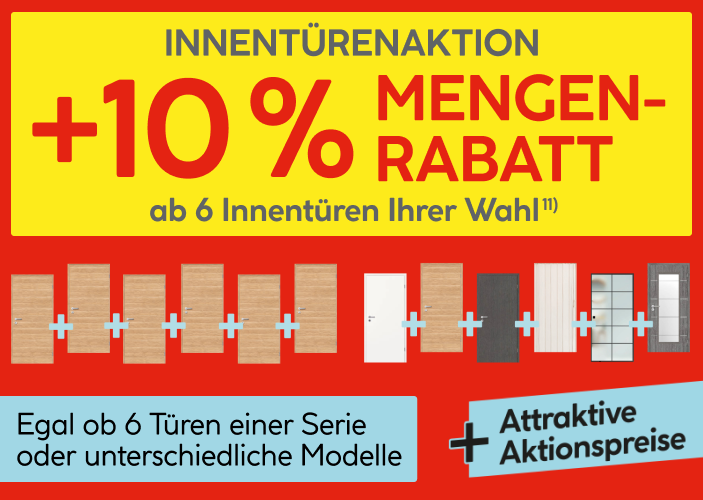 Mengenrabatt-Aktion auf Innentüren