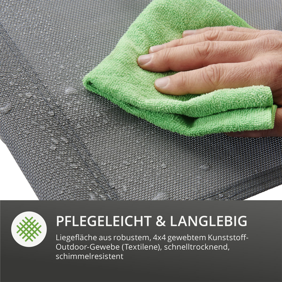 Leco Doppel Liege Gartenliege modern 195 x 140 x 162 cm Bild 5