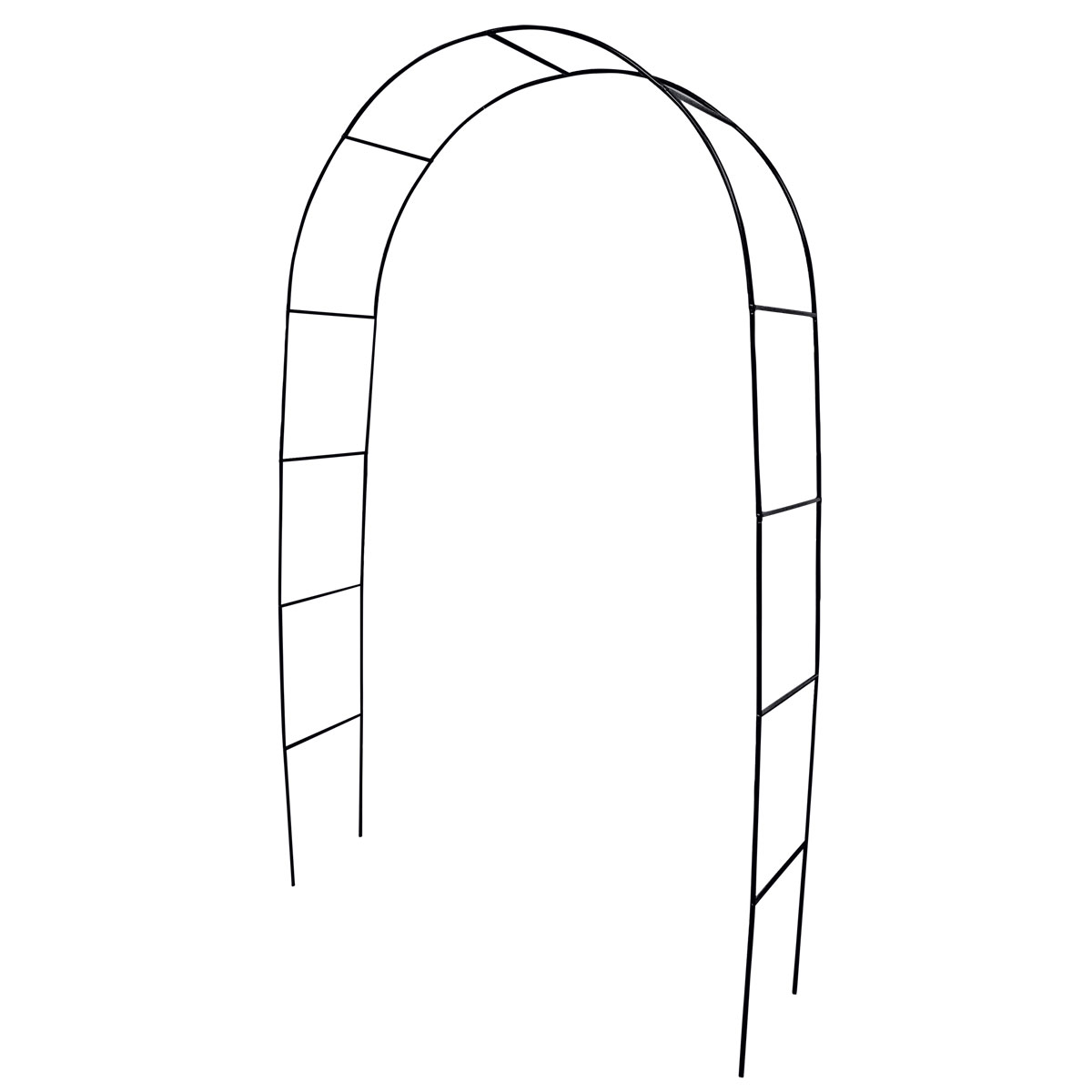 Wingart Rosenbogen 240 x 140 x 38 cm schwarz pulverbeschichtet