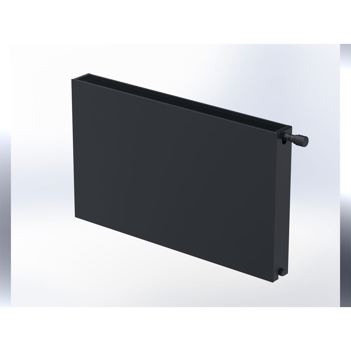 sanicomfort  Planheizkörper Set Typ DK22 60 x 140 cm schwarz matt RAL 9005 Bild 7