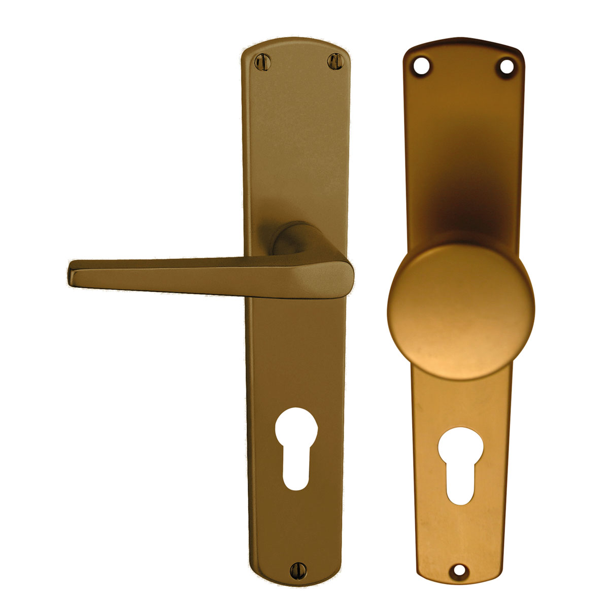 Alpertec Langschildgarnitur Phil-LS für Eingangstür PZ F4