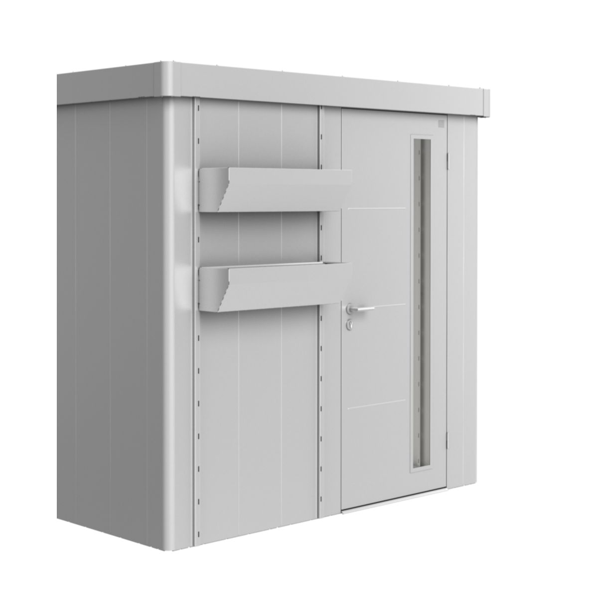 Biohort FloraBoard zu Gerätehaus Neo silber-metallic