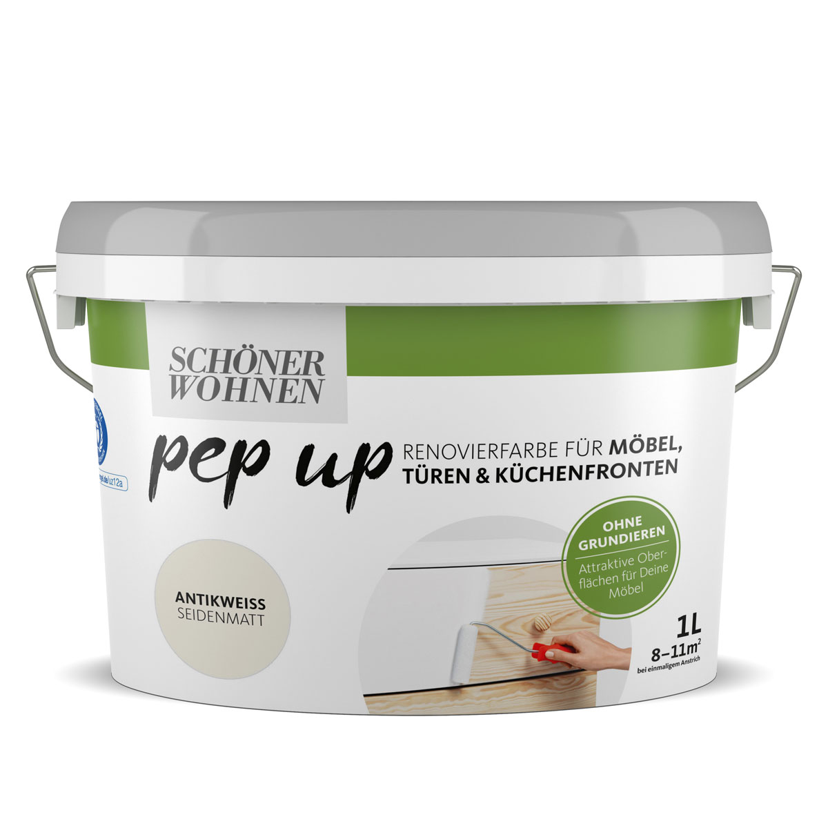Schöner Wohnen Farbe pep up Antikweiß 1 L für Möbel Türen und Küchenfronten Bild 1