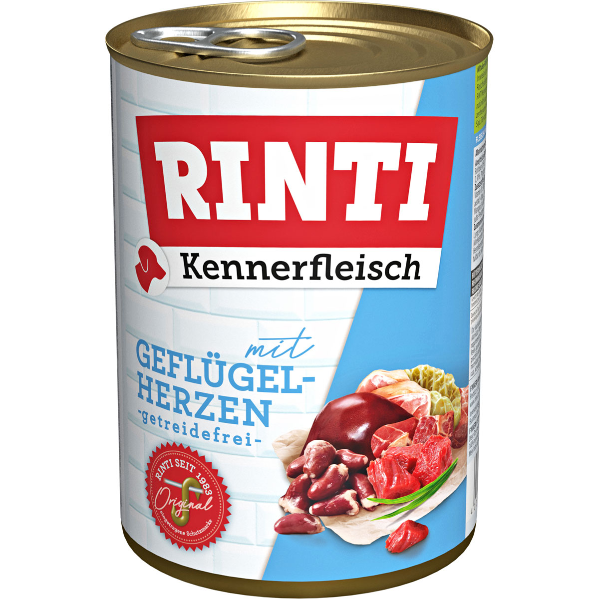 Rinti  Dose Kennerfleisch Geflügelherzen 400g