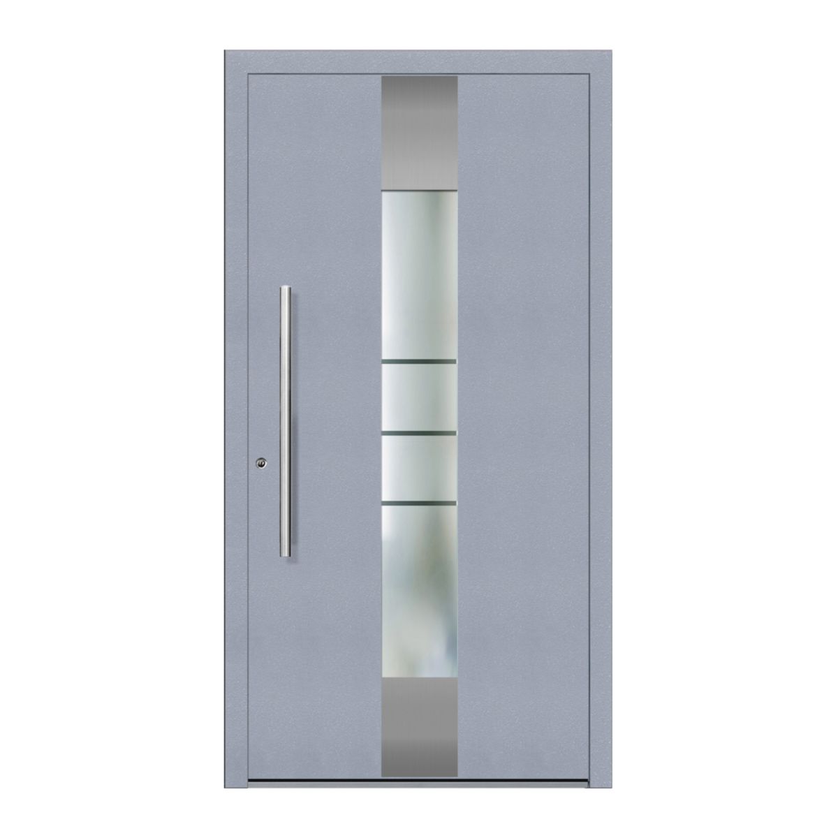 Schüco Aluminium Haustür 600 Catania Excellent 1100 x 2100 mm RAL9016/7040 DL