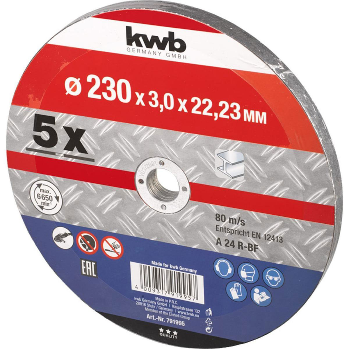 kwb  Trennscheiben Metallbearbeitung Durchmesser 230 mm Bild 2
