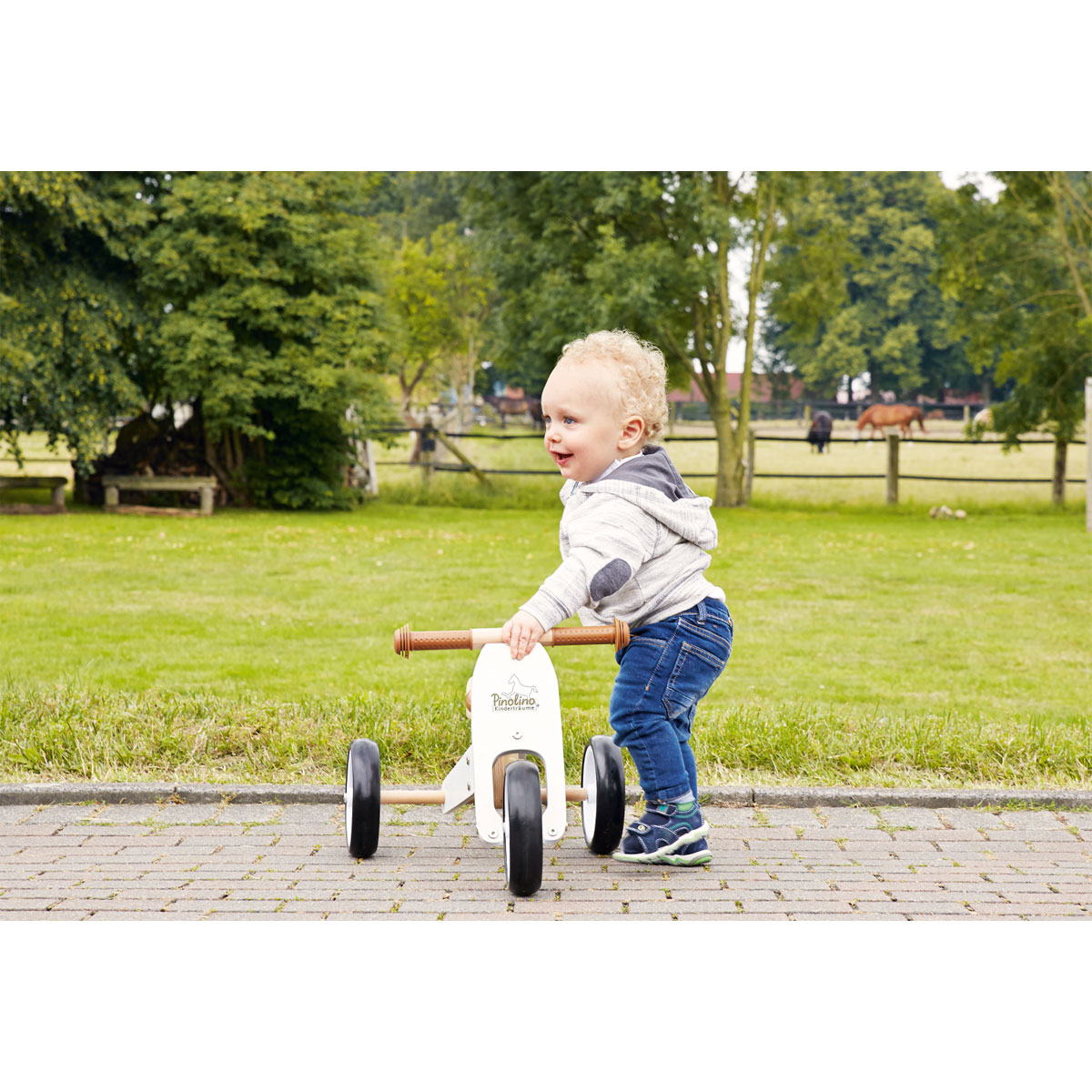 Pinolino Mini-Laufdreirad Charlie, weiß/natur Bild 3