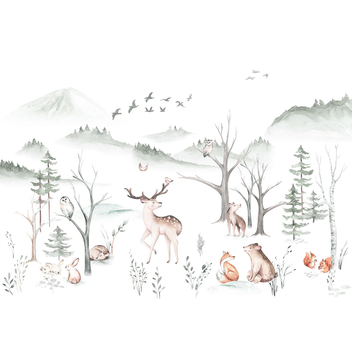 Komar  Vlies Fototapete Cozy Woods 400x280 cm Bild 2