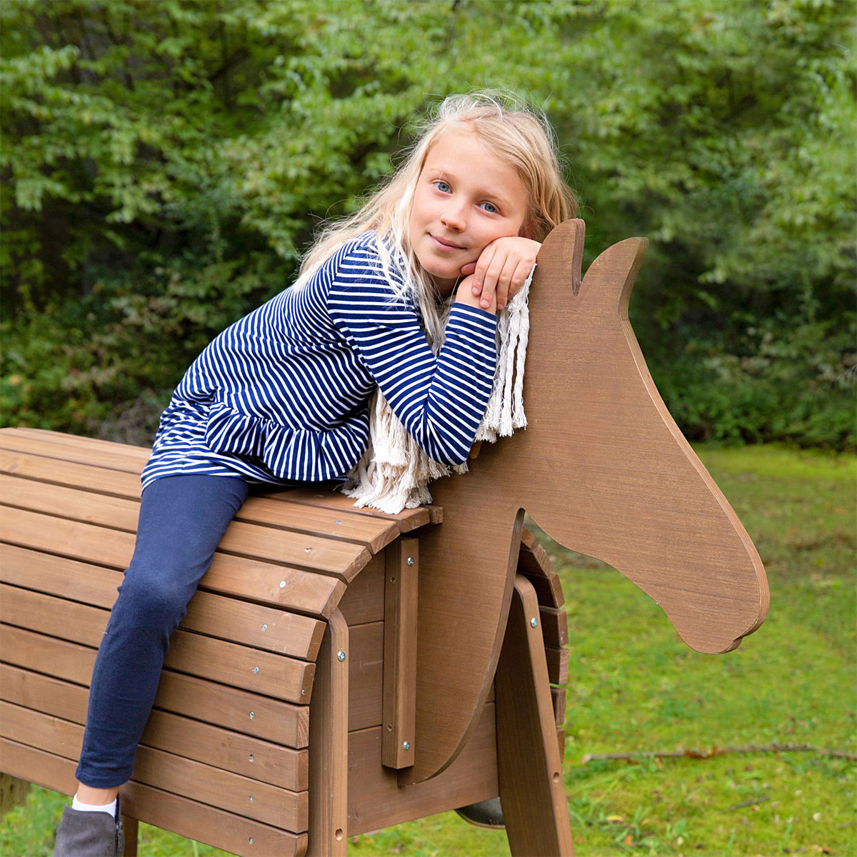 Spielpferd teak 64 x 123 x 151 cm Bild 6