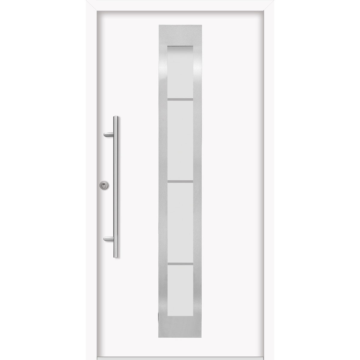 SplenDoor  Premium-Haustür Passivedoor Malmo RC2 energiesparend einbruchsicher weiss 110 x 210 cm links