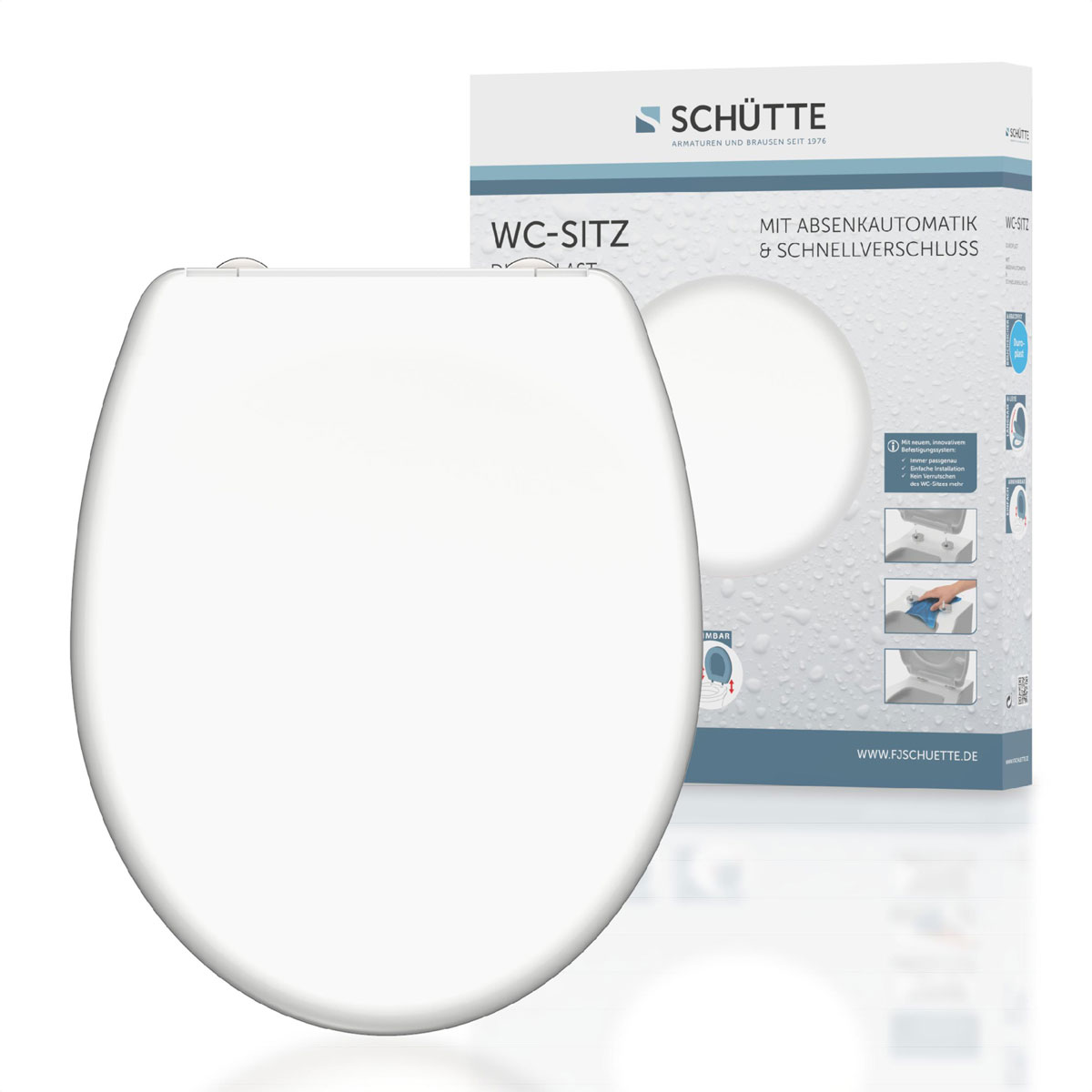 Schütte Duroplast WC-Sitz WHITE mit Absenkautomatik und Schnellverschluss Bild 2