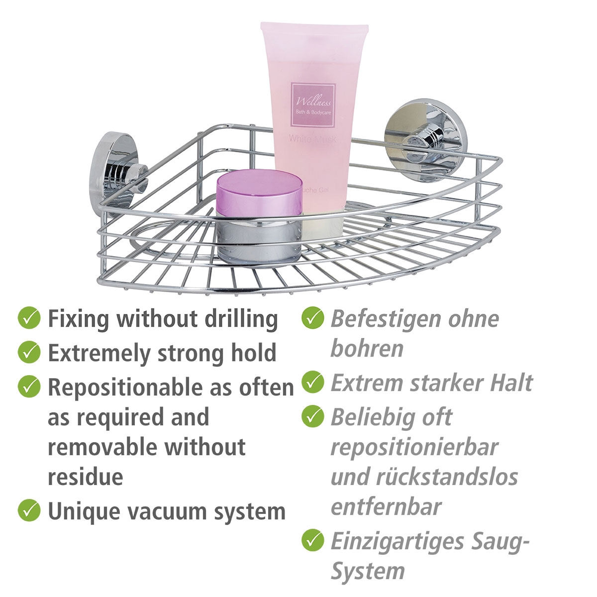 Wenko Vacuum-Loc Eckablage Bari Bild 4