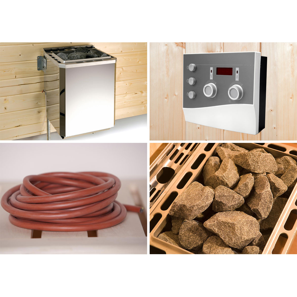 Weka  Saunahaus Naantali Sparset 9,0 kW Bio S inkl analoger Steuerung natur Bild 4