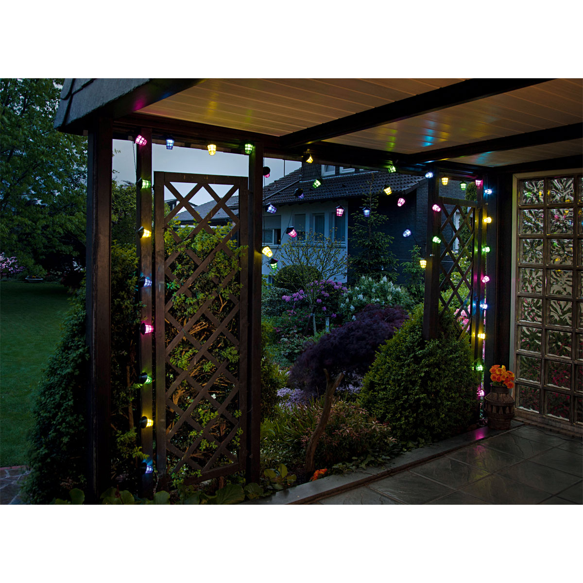 Konstsmide LED-Partylichterkette mit Lampions 40 Laternen bunt Bild 6