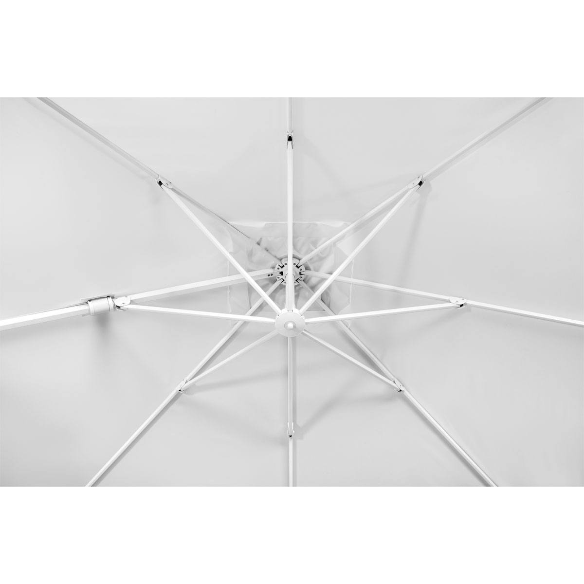 Schneider Schirme Ampelschirm Rhodos Twist Bianco 300 x 300 cm weiß Bild 6