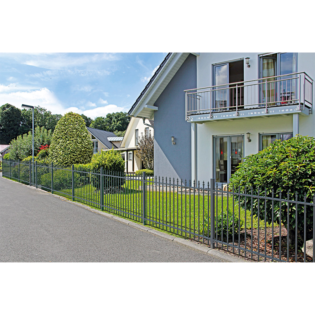 Zaunfeld Chaussee mattschwarz 200 x 100 cm Bild 4