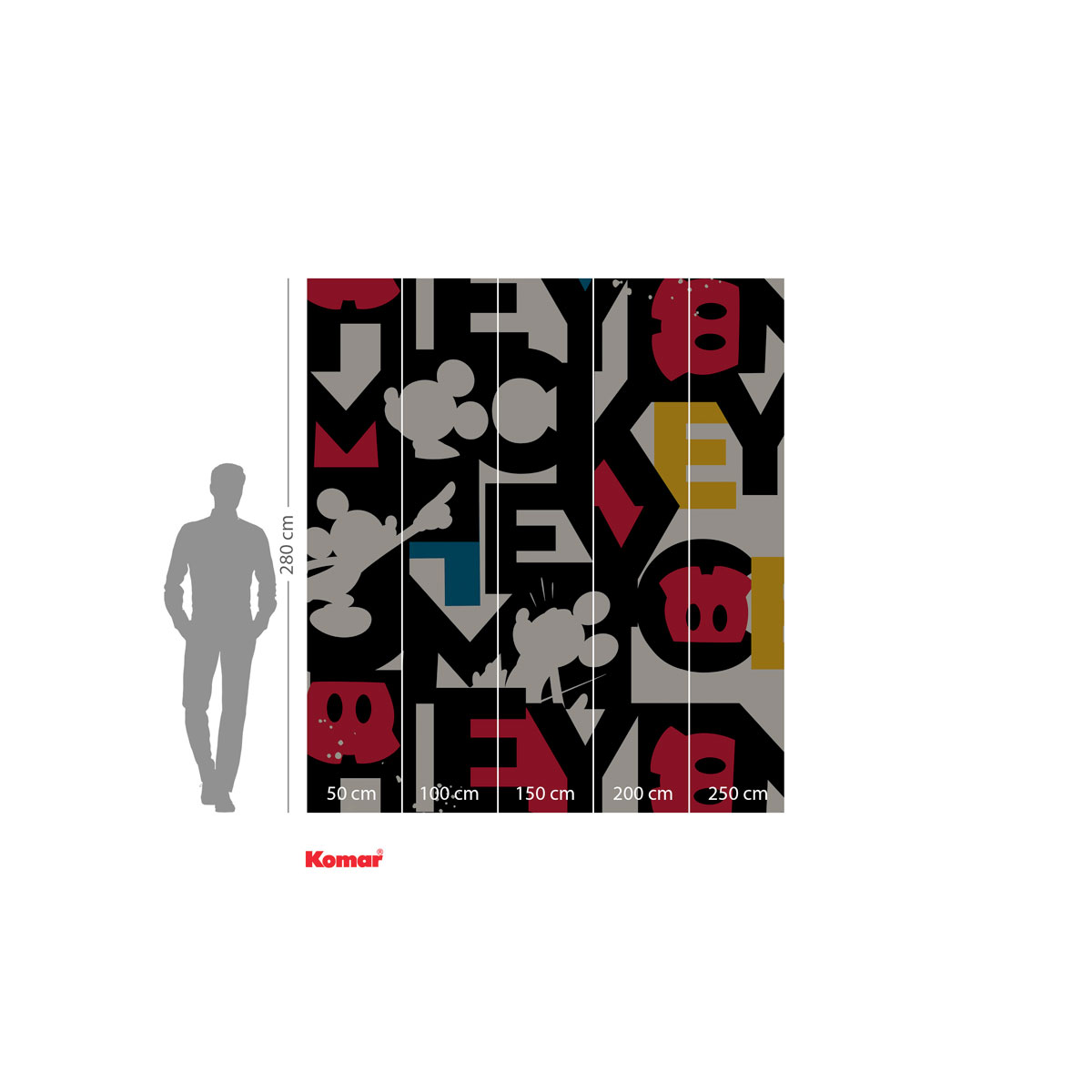 Komar  Vlies Fototapete Mickey Mixup 250x280 cm Bild 3