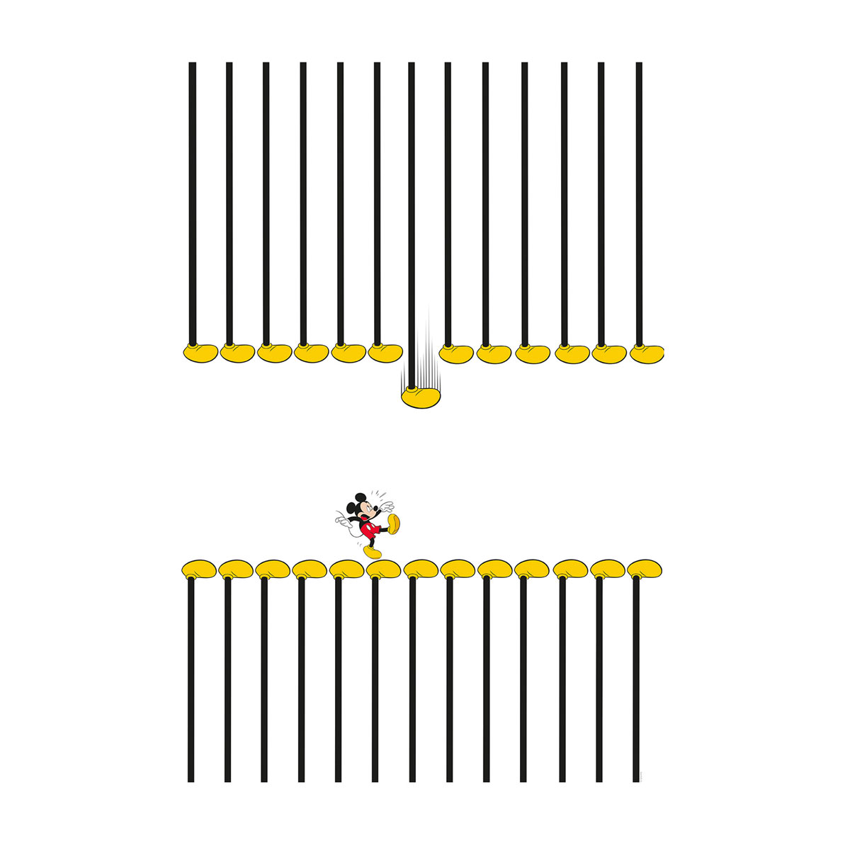 Komar  Wandbild Mickey Mouse Footlines 50x70 cm Bild 2