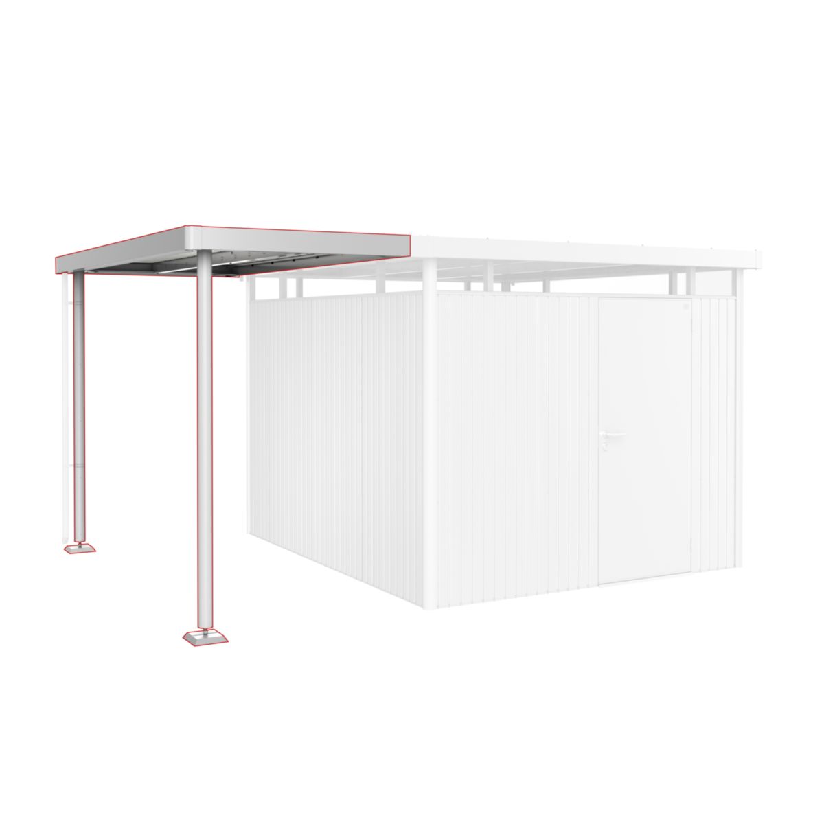 Biohort SEITENDACH GHH H5, H6 Gr. S silber-metallic