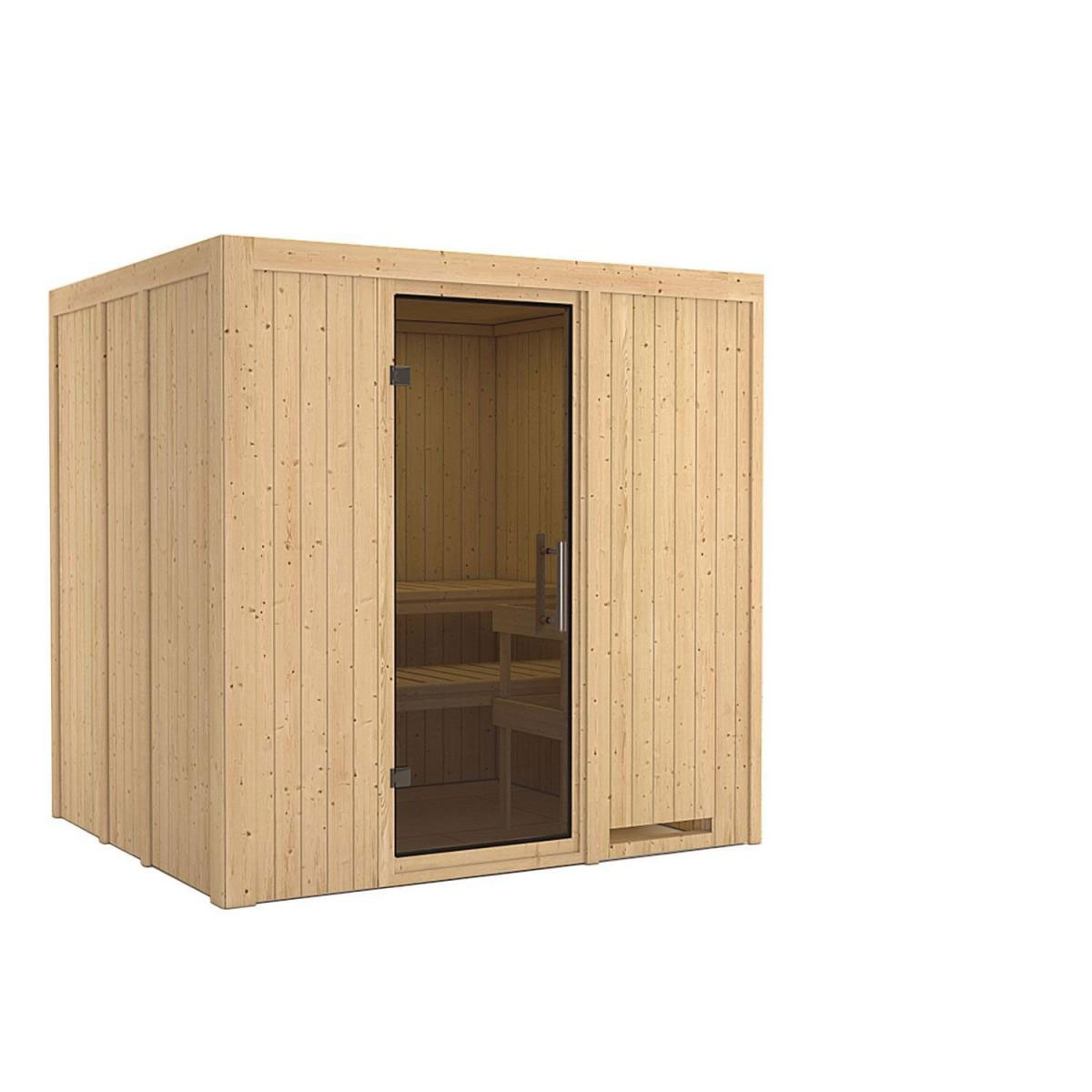 Karibu Sauna Daria Fronteinstieg ohne Ofen kein Kranz Energiespartür Bild 2