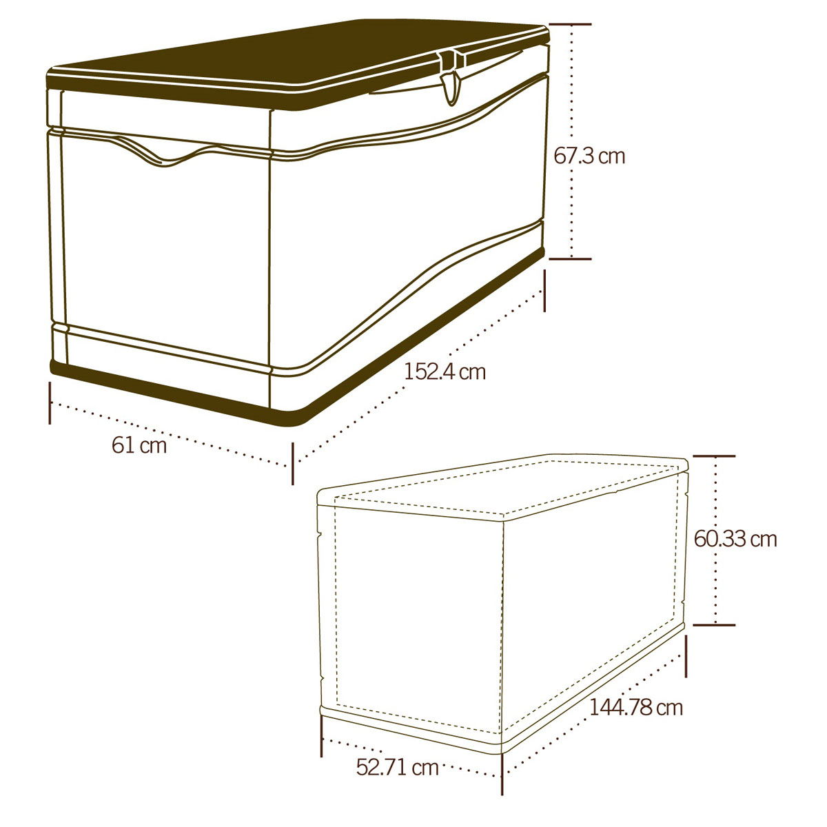 Lifetime Kissenbox 495 L 61x152,5x67cm Lichtgrau Bild 11