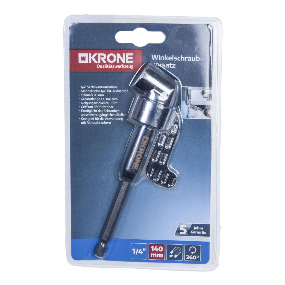 Krone Winkelschraubvorsatz silber Bild 2