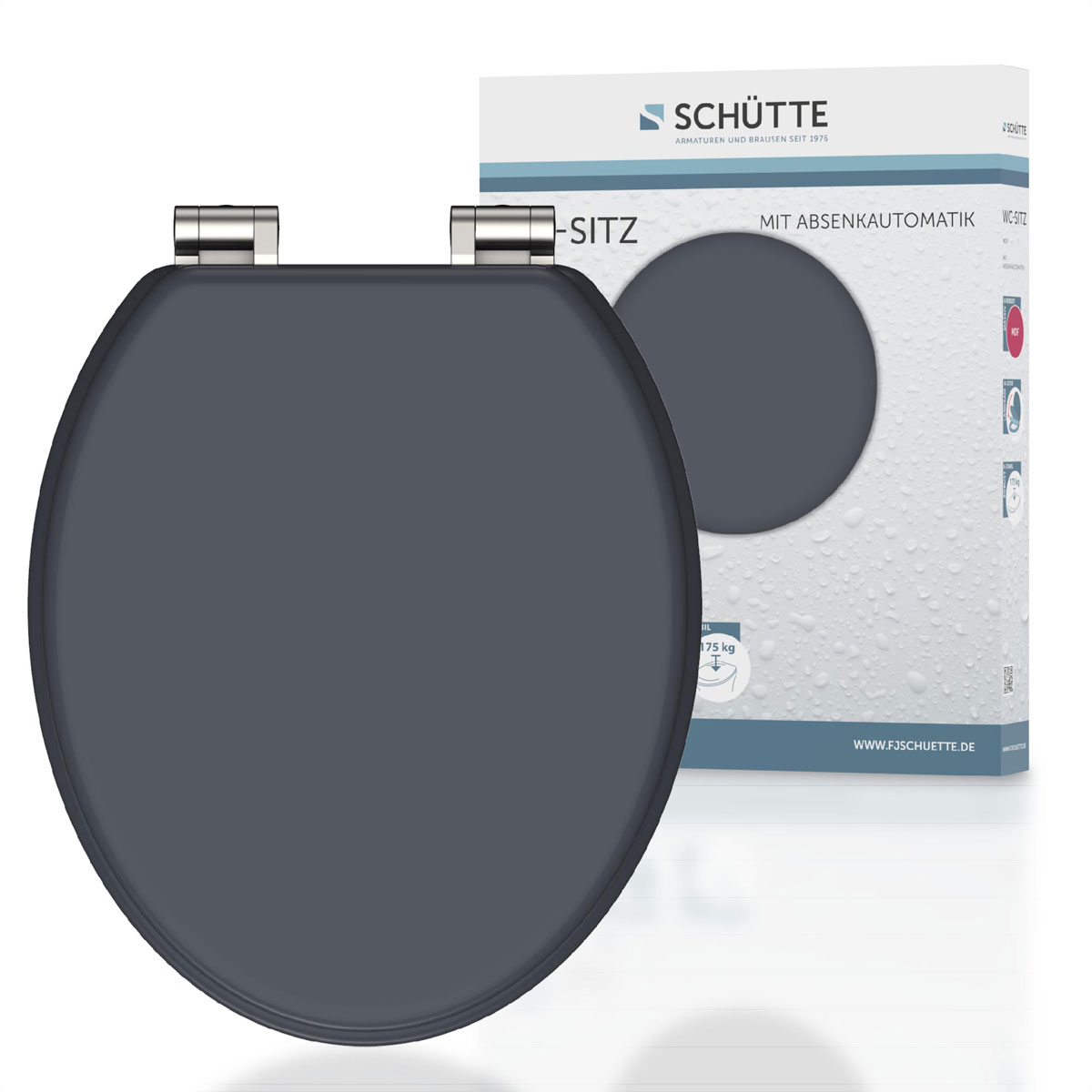Schütte MDF WC-Sitz SPIRIT ANTHRAZIT mit Absenkautomatik