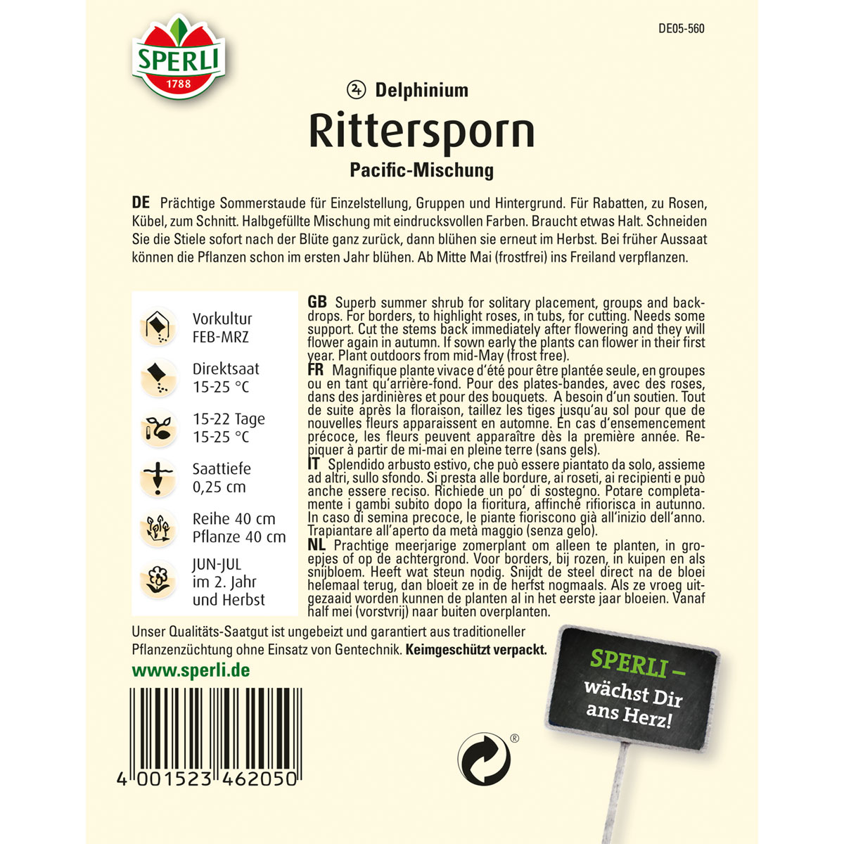 Sperli Rittersporn Pacific Mischung Bild 2