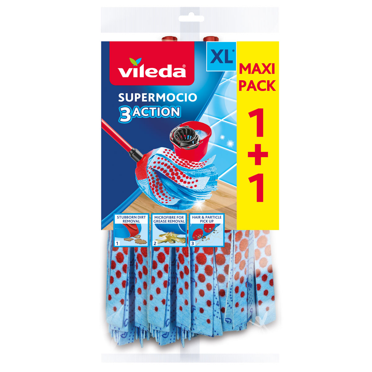 Vileda Ersatzmopkopf Supermocio 3ACTION Doppelpack