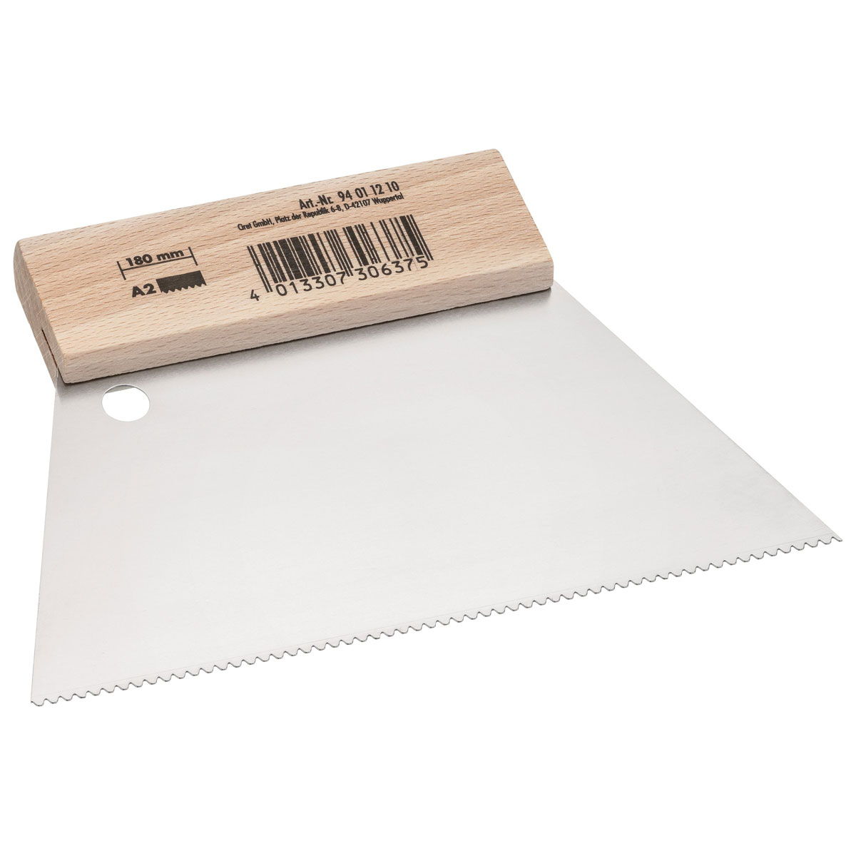 Color Expert Zahnspachtel A2 180 mm Holzgriff