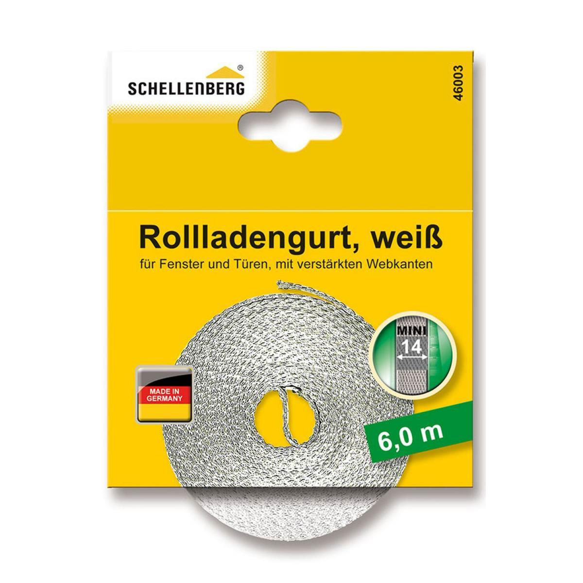 Schellenberg Gurtband Mini 14 mm / 6 m weiß Bild 2