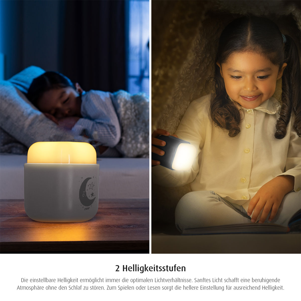 LED-Nachtlicht SleepLight 2in1 hellgrau Bild 5