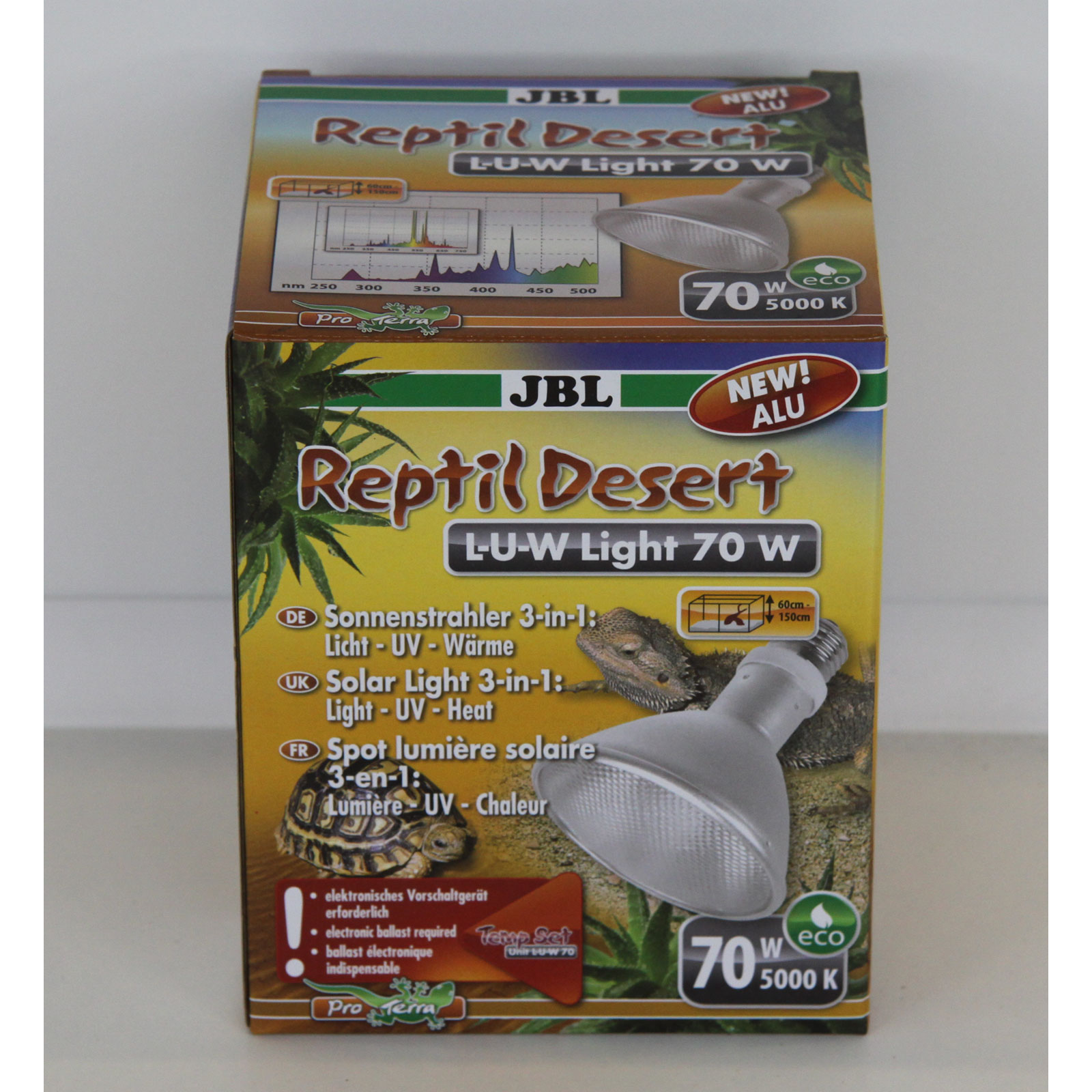 Lampada UV JBL ReptilDesert 15W | UV-A E UV-B Per Terrari, 6500K Per Rettili Del Deserto