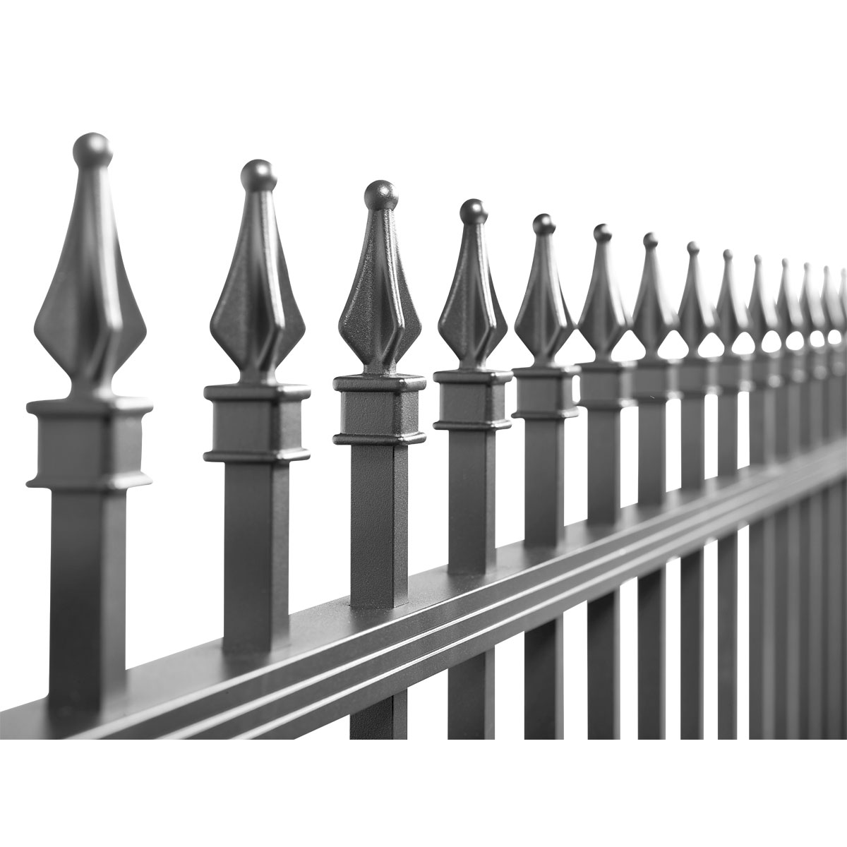 Zaunfeld Chaussee mattschwarz 200 x 100 cm Bild 2