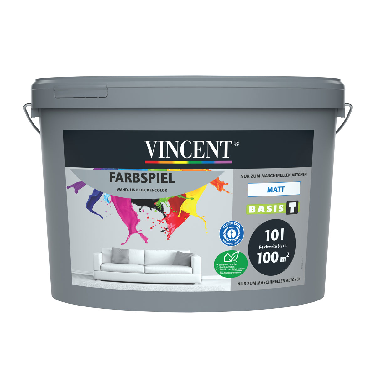 Vincent  Wandfarbe Farbspiel Mix It matt 10 L Bild 1